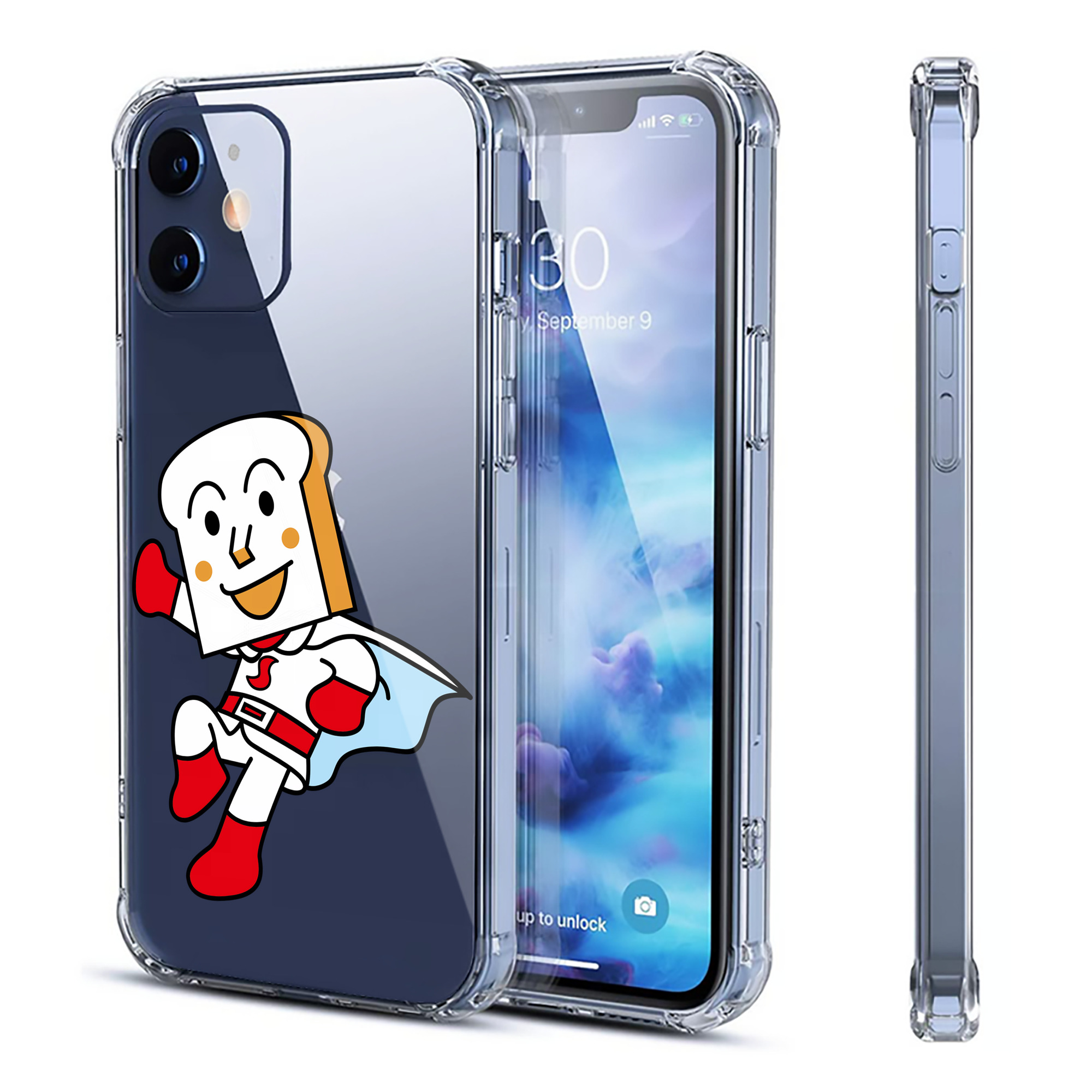（画像用） アンパンマン Anpanman 【iPhone 12シリーズ対応】透明スマホケース（クリアソフトケース）